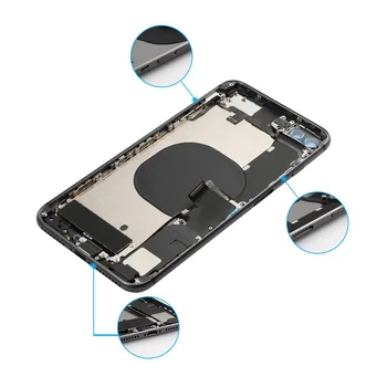 OEM Spate Capac Carcasa Pentru iPhone 8 8 Plus Mijlocul Șasiului Cu SIM Tray Parte Cheie Piese Flex Cablu de Asamblare Complet