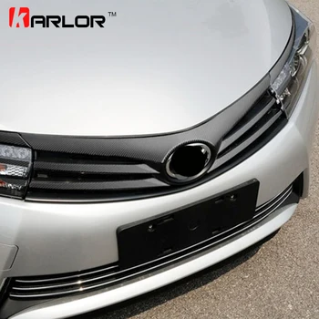 11pcs/set Colorat Grătar Grila din Fibra de Carbon Autocolante Și Decalcomanii Auto-styling Pentru Toyota Corolla 2016 Accesorii