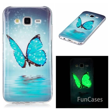 De lux Telefon Mobil Caz pentru Samsung galaxy J7 neo Nxt J3 J5 J7 Prim 2016 2017 duos Silicon fluture luminos Capac