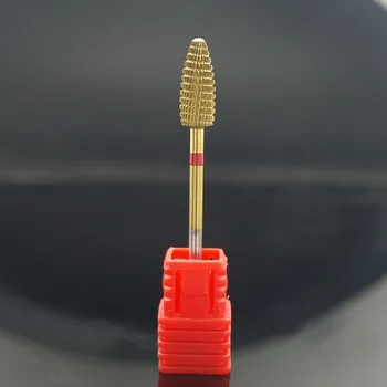 EasyNail~ 1 buc Aur Carbură de Fișier de Unghii burghie din Carbură pilă de Unghii Burghie de Mașină Pentru Nail Art Manichiura Pedichiura Instrument Rotativ