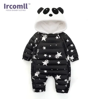 Ircomll Noi De Iarna Pentru Copii Romper Pentru Panda Cu Gluga Star Model Nou-Nascut Salopeta Copil Snowsuit Palton Pentru Copii De Iarna Jos Haina