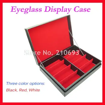 8E de Lux din Piele Capac Greu de Ochelari de vedere Ochelari de Soare Caz de Afișare cutie de Depozitare Tava Ține 8pcs de ochelari