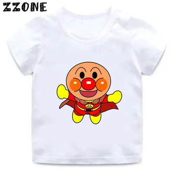 Băieți Fete Anpanman cu Baikinman de Desene animate de Imprimare tricou Copii Haine Copilul Topuri de Vară pentru Copii T-shirt Alb,HKP5254