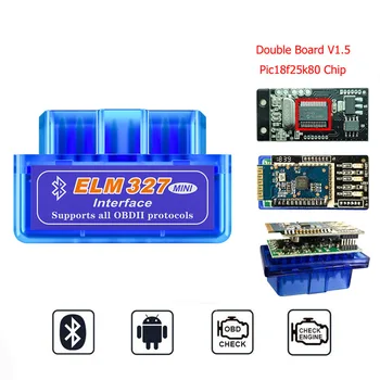 18F25K80 V1.5 OBD2 ELM327 Bluetooth Scanere de Diagnosticare Auto OBD Cod de Cititori Pentru Kia, Opel, Subaru, Saab