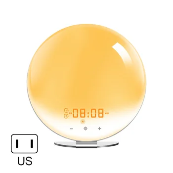 Smart Wake-Up Light Convenabil de Lucru Ceasul Functioneaza Lumina de Noapte Personalizate Ceas Deșteptător Setare Pentru Dormitor Acasă 118x170x190mm