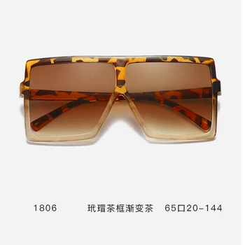 NOU Lux fără ramă Supradimensionat ochelari de Soare pentru Femei Brand Designer-O singură Bucată de Lentile de Ochelari de Soare Moda Gradient Mare de Ochelari Mari