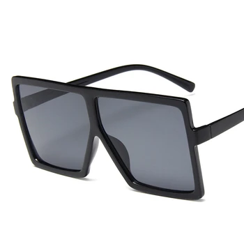NOU Lux fără ramă Supradimensionat ochelari de Soare pentru Femei Brand Designer-O singură Bucată de Lentile de Ochelari de Soare Moda Gradient Mare de Ochelari Mari
