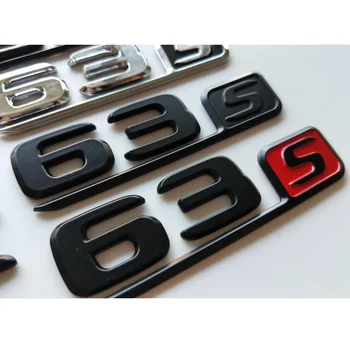 Chrome Litere Negre Numărul Portbagaj Insigne, Embleme Emblemă, Insignă Autocolant pentru Mercedes Benz W166 C292 SUV GLE63s GLE63 S AMG