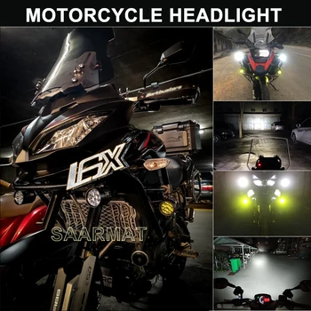 2 buc Universal L6X LED DIY Motocicleta Bec far Motocicleta Impermeabil Ceață Loc 8000LM Moto lumina Reflectoarelor pentru Suzuki /Honda 12V