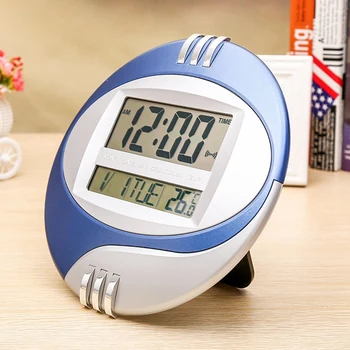 Temperatura Display Digital de Perete Ceas Electronic LCD Moderne Calendar LED Suport Ceas Mut Biroul de Acasă Decor Albastru
