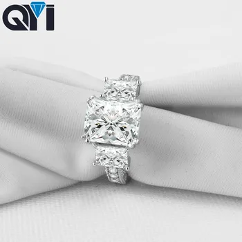 QYI 3 ct Pătrat Tăiat de Argint 925 Inele Femei Logodna Bijuterii Sona Simulated Diamond de Nunta Inele Cadou