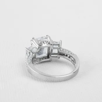 QYI 3 ct Pătrat Tăiat de Argint 925 Inele Femei Logodna Bijuterii Sona Simulated Diamond de Nunta Inele Cadou