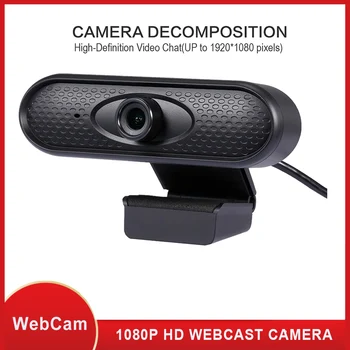 1080p HD Webcam, USB Desktop, Laptop, aparat de Fotografiat, Mini-Plug and Play Video de Asteptare Calculator, aparat de Fotografiat, Microfon încorporat