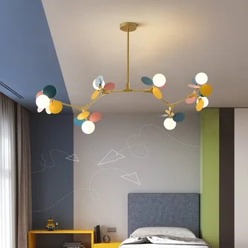 Modern Macron Candelabru de Iluminat Living Dormitor Camera Copiilor candelabre tavan bucătărie Agățat Lămpi decor acasă lumini