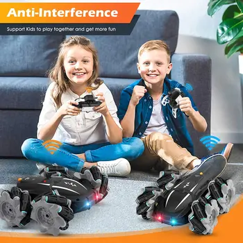 RC Masina Stunt Jucării pentru băiat Masina cu Telecomanda pentru Copii 360 Rotativ Electric Cursa 2.4 Ghz 4Wd Mașină de Jucărie cu Baterii Reîncărcabile