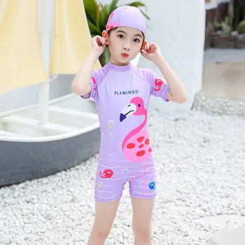 Versiunea coreeană De Copii modelului Costum de Surf 2021 Fete Noi Costume de baie dintr - O Bucata Mici Proaspete de Desene animate Drăguț Prințesă Copil de costume de Baie