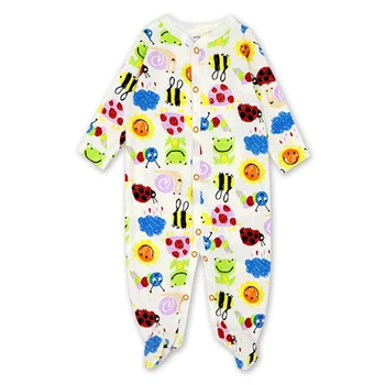Nou Haine Copii Baieti Copii Fete Cu Picioare De Somn Pijama 3-12 Luni Pentru Sugari Salopeta