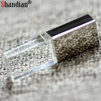 SHANDIAN Cristal stick-uri usb de imprimare 3D logo-ul personalizat 4GB 16GGB flash usb pendrive 32GB 64GB sticlă transparentă(peste 10 buc gratuit logo-ul)