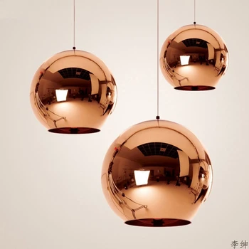 Nordic Simplă Placare Minge de Sticlă Lumini Pandantiv Restaurant Cafe-Bar Agățat Pandantiv cu LED-uri Lampa de Decor Acasă Living corp de Iluminat