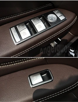AngelguoguoCar Geam ridicați butonul Trim Acoperire autocolant pentru Mercedes Benz A/B/C(W204)/E(W212)/GLA /CIA/ GLK/ clasa GLE