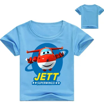 2019 Vara Super Wings T-Shirt Pentru Copii De Vară Copil Baieti Topuri Scoala Cu Maneci Scurte T Shirt Bumbac Desene Animate Pentru Copii Baby Girl Tee