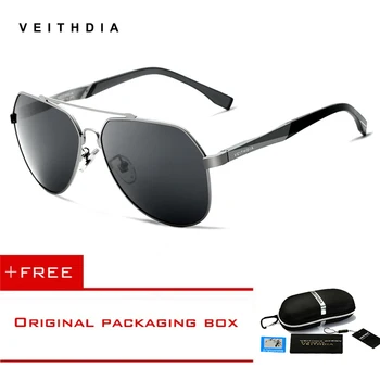 VEITHDIA Design Bărbați Aluminiu Magneziu ochelari de Soare Polarizat Lentile Albastru Oglinda de Conducere Ochelari Ochelari de Soare Pentru Bărbați nuante