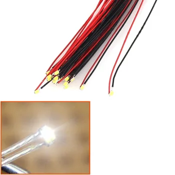 T0402 20buc Pre-lipite micro litz prin cablu conduce Red Led SMD 0402 NOU alb Cald/ Alb / Alb/Rosu/Verde