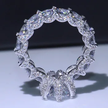 New Sosire Bijuterii de Lux Dragon cu Gheare de Argint 925 Round Cut AAAAA Alb Zirconiu Petrecere de Logodna Inel de Trupa pentru Femei