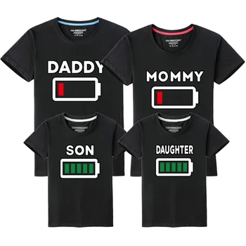 1buc Baterie de Familie tricouri Mamă-Fiică, Tată-Fiu Topuri Teuri de Familie Clohthing