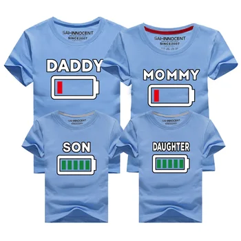1buc Baterie de Familie tricouri Mamă-Fiică, Tată-Fiu Topuri Teuri de Familie Clohthing