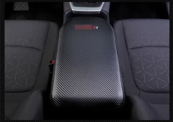 Super fibre de Carbon Sau Negru din Piele Auto Cotiera Centrală Acoperire Pentru Toyota RAV4 RAV-4 XA50 2019 2020 accesorii Auto