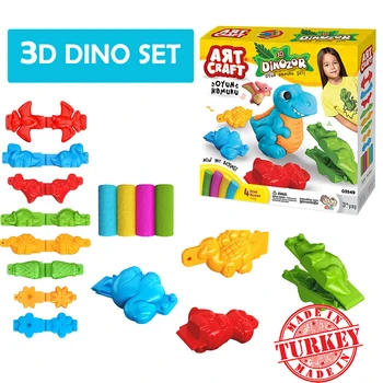 1 sau 2 Seturi de Unicorn, 3D Dino, vafe Copii Colorate Play Doh Distracție Educație Montessori Abilități Non-Toxice din Plastic Made in Turcia