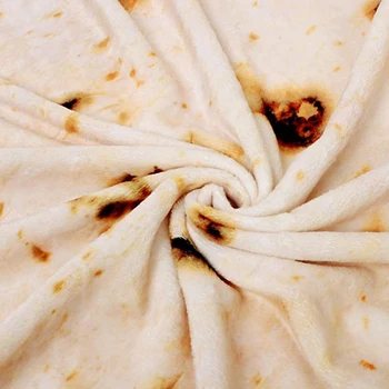 3D Imprimate Tortilla Mexican Clatita Pătură Moale Flanel Cald Burrito Alimente Pături Avion de Călătorie Arunca pui de Somn Folie Pătură de Pluș