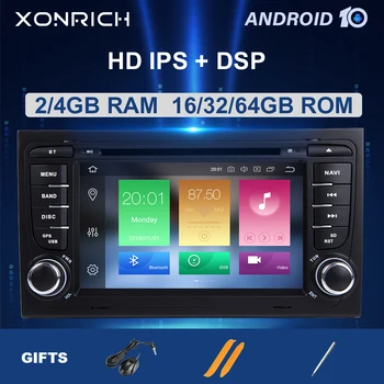 Xonrich 2 Din Android 10 Car DVD Player pentru Audi A4 B8 B6 B7 S4 8E 8E 8F B9 Seat Exeo 2002-2008 GPS Radio-Navigație 2+ 32 GB