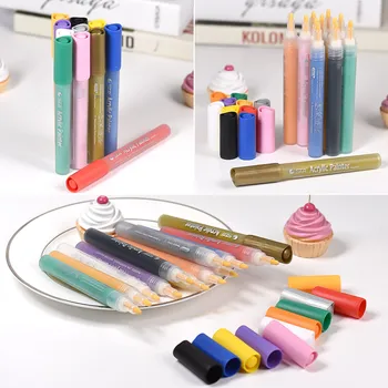 12 Culori Acrilice Pictor Colorate, Marker Marcarea Stilou Marker Permanent Bomboane de Culoare pentru DIY accesorii pentru Desen Copii