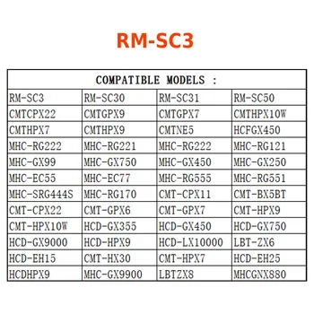 De schimb NOI pentru SONY CD HIFI System Audio control de la Distanță RM-SC3 pentru CMTCP555 CMTHPX7 CMTNE5 LBTZX6 LBTZX8 LBTZX9 MHCGX250