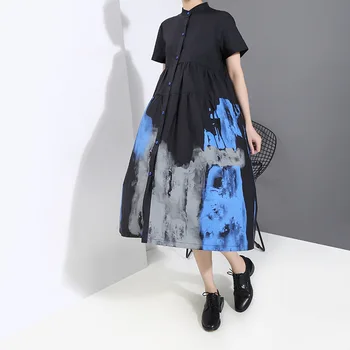 Max LuLu 2020 Moda Coreeană Doamnelor Designer De Vară Mâneci Scurte Rochii Femei Imprimate Supradimensionate Rochie De Sex Feminin De Epocă Vestidos