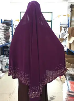 H1066a mai recente de dimensiuni mari se roage hijab, cu strasuri si cristale,musulmane hijab eșarfă, transport gratuit