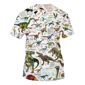 SONSPEE 2020 Noua Moda Barbati Tricou Dinozaur Animal Stil Retro 3D Toate Unisex Imprimate T-shirt Top de Vara Tricouri Streetwear