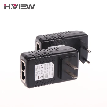 H. VEZI 48V 0.5 UN Injector PoE 24W PoE Adaptor pentru Camera IP CCTV Plug CCTV Alimentare pentru Camera de Supraveghere