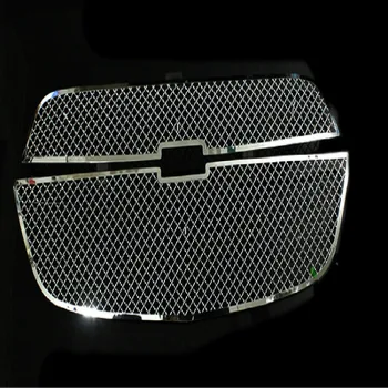 2 buc/set din oțel inoxidabil de tip Fagure cu Ochiuri din Oțel Inoxidabil Grila Fata Pentru Chevrolet Captiva 2010-