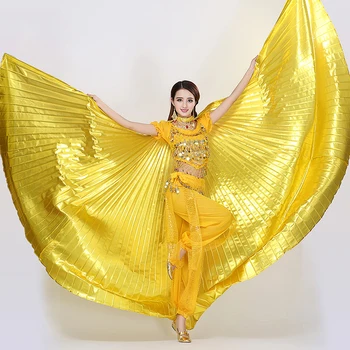 360 Indian Dansul din Buric Aripi de Culoare Solidă Femei Non Split Tiganca Dans Flamenco Accesorii Bellydance Performanță