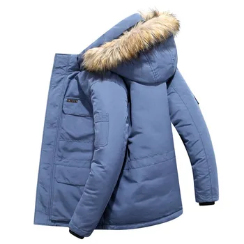 Geaca de iarna barbati cald bumbac gros Multi-buzunar de sacou cu gluga moda casual de dimensiuni mari bărbați în Jos jacheta haina M-6XL