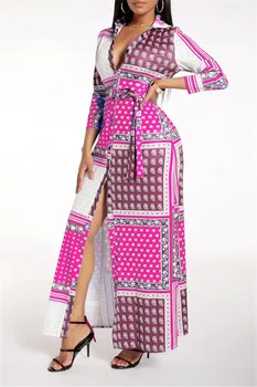 Femeie Rochie de Toamna 2020 Tricou Vintage Rochie Digital Print cu Maneci Lungi Rochie Lunga Vestido Mujer Kobieta Sukienka Halat платье