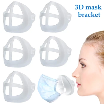 5pcs 3D Respirabil Supapa de Gura Masca de Sprijin de Respirație Ajuta Masca Interioară Perna Suport de Silicon, Suport Masca