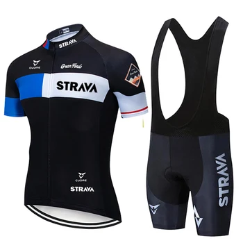 2021 strava Ciclism de Îmbrăcăminte pentru Bărbați Ciclism Set Bicicleta Îmbrăcăminte Respirabil, Anti-UV Biciclete Uzura/Maneci Scurte Jersey Ciclism Seturi