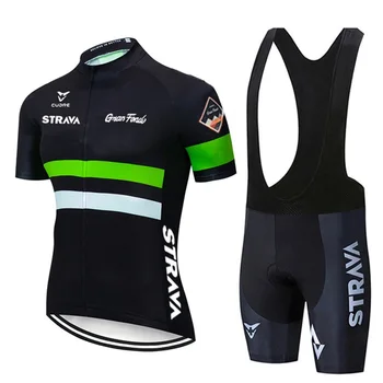 2021 strava Ciclism de Îmbrăcăminte pentru Bărbați Ciclism Set Bicicleta Îmbrăcăminte Respirabil, Anti-UV Biciclete Uzura/Maneci Scurte Jersey Ciclism Seturi