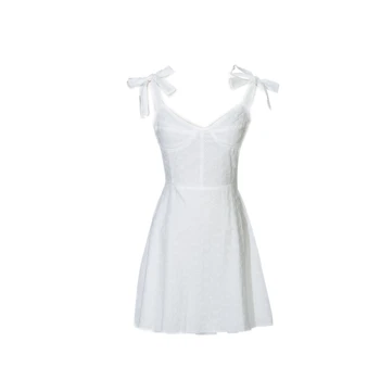 Boho broderie rochie de dantelă albă femei elegante, casual sundress sexy partidul mini rochie de Vara 2019 fara spate rochii pentru femei