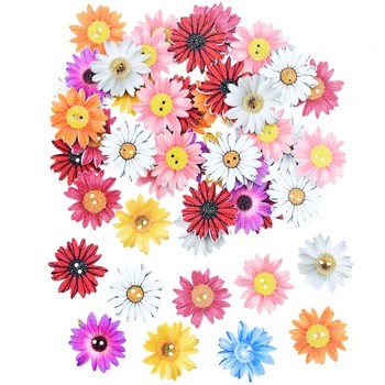 50Pcs/Pachet 25mm Lemn Crizantema Butonul de Flori Drăguț DIY Accesorii lucrate Manual Accesorii de Cusut