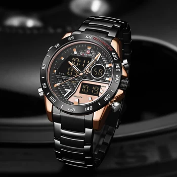 NAVIFORCE Brand de Lux Barbati Ceas Militar Sport Digital Cuarț Ceas din Oțel Complet Impermeabil Ceas Relogio Masculino 2020 Nou